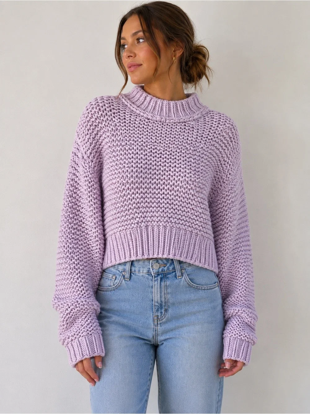 Free People My Only Sunshine Sweater in Lilac Size M